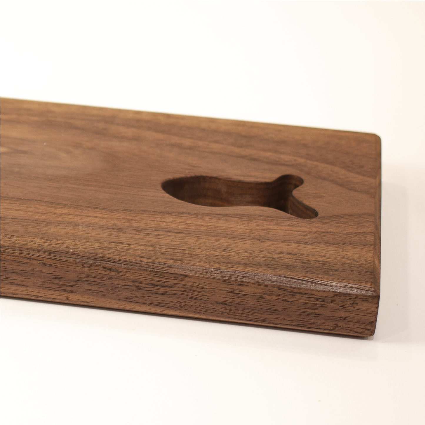 Walnut Serving Platter with Fish Cutout