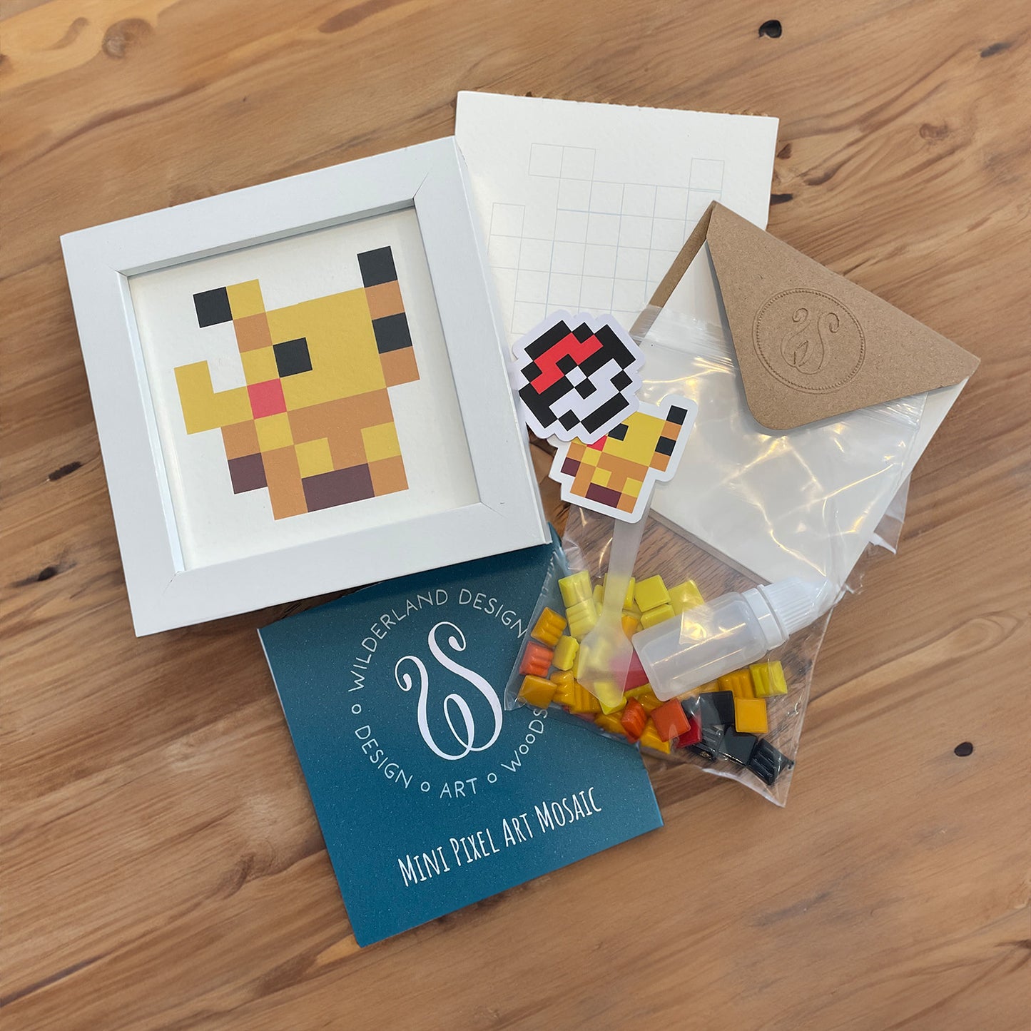 Pixel Art Mosaic Mini Kit - Pikachu