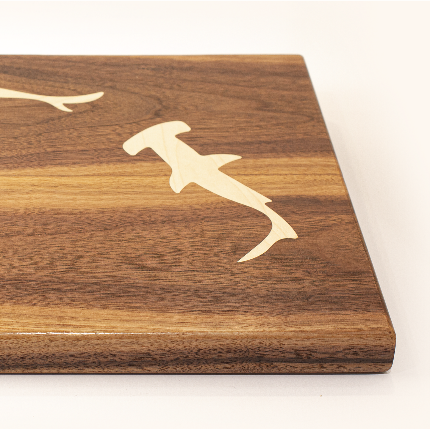 Walnut with Maple Shark Inlay Chopping Board